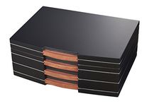 Visol Gerard Black Polished Wood Humidor