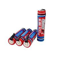 (4-Pack) HyperPS 1.2V AAA 600mAh Ni-MH Rechargeable Battery for High-Drain Devices, Quick Charge (Flat Top w/Soldering Tabs)