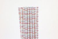 Pink and Purple Chevron Paper Straws (25)