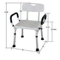 XIHAA Shower Stool Shower Seat For Seniors With Tote Bag And Handles, Shower Bench Bath Chair For Elderly, Handicap Tub Shower Seats For Adults (White Stool)