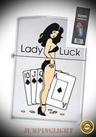 3054 Lady Luck Straight Flush Rare & Discontinued Lighter with Flint Pack - Premium Lighter Fluid (Comes Unfilled) - Made in USA!
