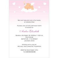Cloud Nine Girl I 1st Birthday Invitations - Set of 20