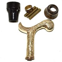 Eve.Store Royal Design Brass Handle Vintage Victorian Walking Stick Vintage Cane