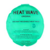 Made in USA: HEAT WAVE Instant Reusable Heat Packs - Large Round (6” Diameter), Reusable Heat Pack for Muscle Aches, Pain Relief, Click Heat