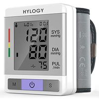 Wrist Blood Pressure Monitor HYLOGY Blood Pressure Cuff Fully Automatic High Blood Pressure Machine with Irregular Heartbeat Monitoring, Adjustable Wrist Cuff and Portable Case (Gray)