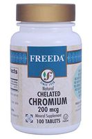 Freeda Vitamins Kosher Natural Chelated Chromium 200mg 100 Tablets