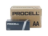 Duracell Procell AA Alkaline Battery - 144 per case.