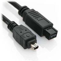 FireWire Cable 9pin/4pin Cable, FireWire 800 9-pin to FireWire 400 4-pin for Canon Panasonic Sony Camera Camcorder Connect to Apple iMac 27" MacBook Pro Computer.