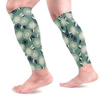 LEVEIS Floral Green Arm Sleeves UV Protection for Men Women Sunblock Protective Gloves Running Golf Cycling Driving Long Arm Cover 1 Pair