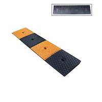 Heavy-Duty Threshold Ramp, Portable Rubber Skid Service Ramps, Dock Transport Threshold Ramp Farm Mower Uphill Mat (Size: 100 25 4cm)