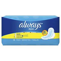 Always Maxi-Pads, Regular, 10 Pads