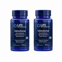 Life Extension Venotone Standardized Horse Chestnut Seed Extract 250 Milligrams Dietary Supplement 60 Capsules (Pack of 2)