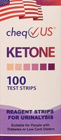 CheqUS Ketone Urine Test Strip, 100 Count