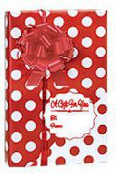 Red and White Polka Dot Double Sided Holiday Fun Holiday/Christmas Deluxe- Gift Wrap Wrapping Paper with Gift Tags and Bows