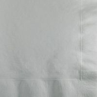 Creative Converting 253281 BEVERAGE NAPKIN 2PLY, Shimmering Silver