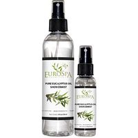 EuroSpa Aromatics Pure Eucalyptus Oil ShowerMist and Steam Room Spray, All-Natural Premium Aromatherapy Essential Oils - Pure Eucalyptus, Duo Pack, 8oz and 2oz