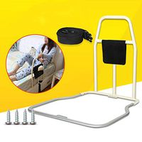 Bed Assist Rail/Handrail Bedside Armrest/Railing Adult Safety Support Bar Handle with Storage Pocket for Elderly Adults（Tool-Free Assembly）