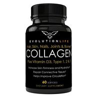 Revolutionary Collagen Pills Type I, II and III for Men & Women Formulated to Enhance Healthy Hair, Skin & Nails