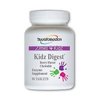Transformation Enzymes Kidz Digest Chewable, 90 Tablets - #1 Practitioner Recommended - Promote Healthy and Complete Digestion and Elimination, for Kids, (90)