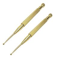 SUPVOX 2pcs Ear and Body Point Probe Brass Acupuncture Point Probe Auricular Point Reflex Area Massage Probe for Hospital Home