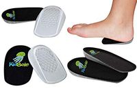 Black Jelly Premium Heel Cups/Heel Pads With Super Adhesive Gel Bottom US Kid's Size 1-6. Brand New 2017 Release by KidSole. (2 Pairs)