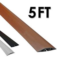 Electriduct D-2 Low Profile Rubber Duct Cord Cover Floor Cable Protector - 5 Feet - Brown (Raw Rubber Material)