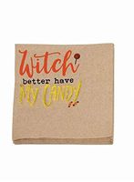 Mud Pie Halloween Witch Kraft Paper Napkin