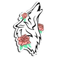 White Wolf Sticker Moon Stickers Waterbottle Sticker Tumblr Stickers Laptop Stickers Vinyl Stickers