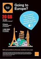Orange Holiday Europe - 10GB Internet Data in 4G/LTE (+10GB Additional for SIMS Activated from April 4TH) + 120 mn + 1000 Texts in 30 Countries in Europe