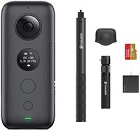 Insta360 ONE X Panoramic Sports Video Action Camera 5.7K 18MP Stabilization Real Time WiFi Transfer Vlogger Kit, Memory Card, Selfie Stick, Handle/Tripod, Battery, Lens Cap Included