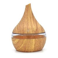 Air Aroma Essential Oil Diffuser，300ml Wood Grain Super Quiet Ultrasonic Aromatherapy Diffuser with 7 Color LED Lights,Waterless Auto Shut-off Oil Diffuser for Bedroom Office Yoga (Yellow)