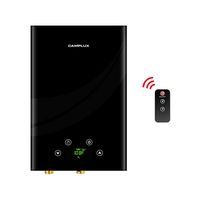 Camplux Electric Tankless Water Heater, TE27 Whole House Instant Water Heater, On Demand Electric Water Heater Digital Display and Remote Control, 27kW at 240V, Black
