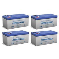 Powersonic 12V 3.4AH Sealed Lead Acid Battery UB1234 Wheelchair Medical Mobility - 4 Pack