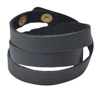 Triple Wrap Genuine Leather Essential Oil Diffuser Bracelet (Black)