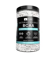 Natural Source BCAA, 730 Capsules, 6 Month Supply, No Magnesium or Rice Fillers, 2:1:1 Ratio, Non-GMO, Made in USA, Paleo & Keto Friendly, Gluten-Free, Undiluted BCAA with No Additives