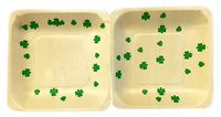 Perfect Stix St Pats Plate5-8 Wooden Disposable Plates with St Patricks Day Print, 5" (Pack of 8)