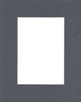 10 11x14 Slate Grey Picture Mats with White Core, for 8x10 Pictures