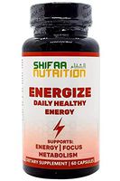 Energize, Best Daily Energy Pills for Women & Men by SHIFAA NUTRITION | Metabolism | Mood | Focus | Brain Energy | Caffeine, Ginseng, Taurine, B1, B2, B5, B6, B7, B9, B12 | Jitter Free | 60 Servings
