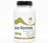 Iron Glycinate 50mg ~ 200 Capsules - No Additives ~ Naturetition Supplements