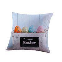 2017 Easter's Day Pillow Case,Elevin(TM)New Lovers Painting Square Cotton Cushion Cover Throw Waist Pillow Case Sofa Bedroom Home Decor Good Easter's Gift (M) (I)