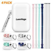Collapsible Reusable Drinking Straws, LuenHego 4 Pack Collapsible Straws with Portable Hard Case and Cleaning Brush,30&20 oz Tumbler Compatible for Travel,Office, BPA Free and FDA Approved