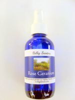 Valley Scenters Organic Rose Geranium Hydrosol and Essential Oils - 4 oz (118 mL)