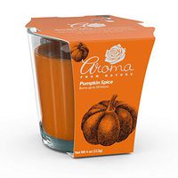 Aroma From Nature Pumpkin Spice 4 oz AireCare Scented Candle - 1 Pack - Aromatherapy Candles - Home Fragrance - Apothecary Glass With Single Wick