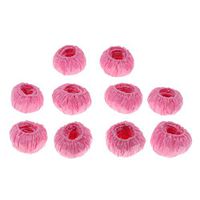 100pcs Ear Caps Plastic Disposable Ear Covers Waterproof Elastic Protection Baby Shower Hair Treatment Ear Cover Cap Earmuffs - Pink