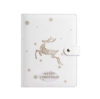 Biscount Deer ELK Journal PU Leather Writing Notebook A5 Size Diary Christmas Snowflake Gift Set