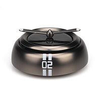 QBUC Car Air Freshener Solar Energy Rotating Cologne Car Aromatherapy Diffuser Interior Decoration Accessories Essential Oil Diffuser for Car Home(B-Matte Black)