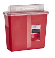 AdirMed Sharps & Needle Biohazard Disposal Container - 5 Quart - Mailbox Style Horizontal Lid - 1 Pack