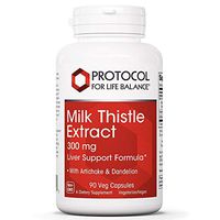 Protocol For Life Balance - Milk Thistle Extract - Vegetarian Formula for Liver Support Containing Artichoke and Dandelion to Support Glutathione Production - 90 Veg Capsules