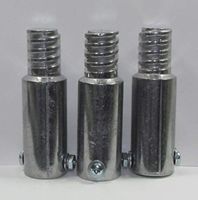 3 PC - Metal Threaded Handle Tips For 3/4" Pole. (Buy 3 Orders Get 1-3 PC. Free) Extension Pole Tip - Threaded Tip Replacement - Threaded Tip Repair - Metal Thread Tip - Mop & Broom Head Threaded Tip