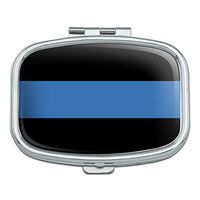 Thin Blue Line Police Policemen Law Enforcement Rectangle Pill Case Trinket Gift Box